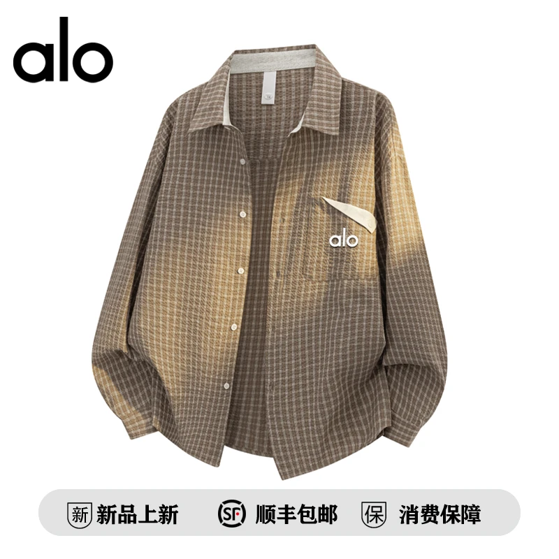 alo潮牌 2025新款美式宽松休闲时尚长袖衬衫外套秋季情侣百搭上衣