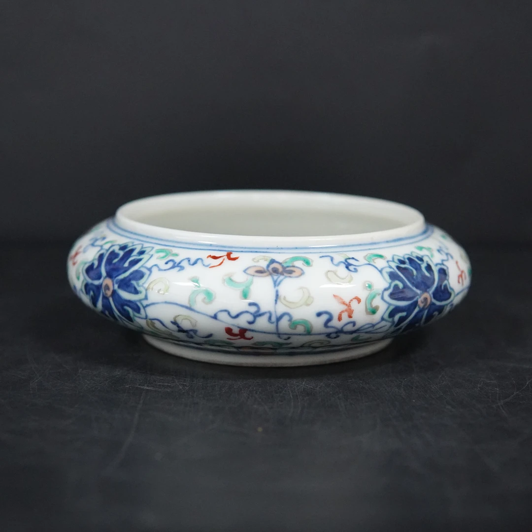 JH00003斗彩缠枝莲纹铴锣洗