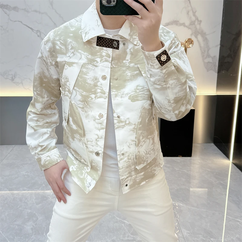 BX轻奢.欧版潮牌休闲男翻领夹克时尚高品质休闲百搭2025春季新款