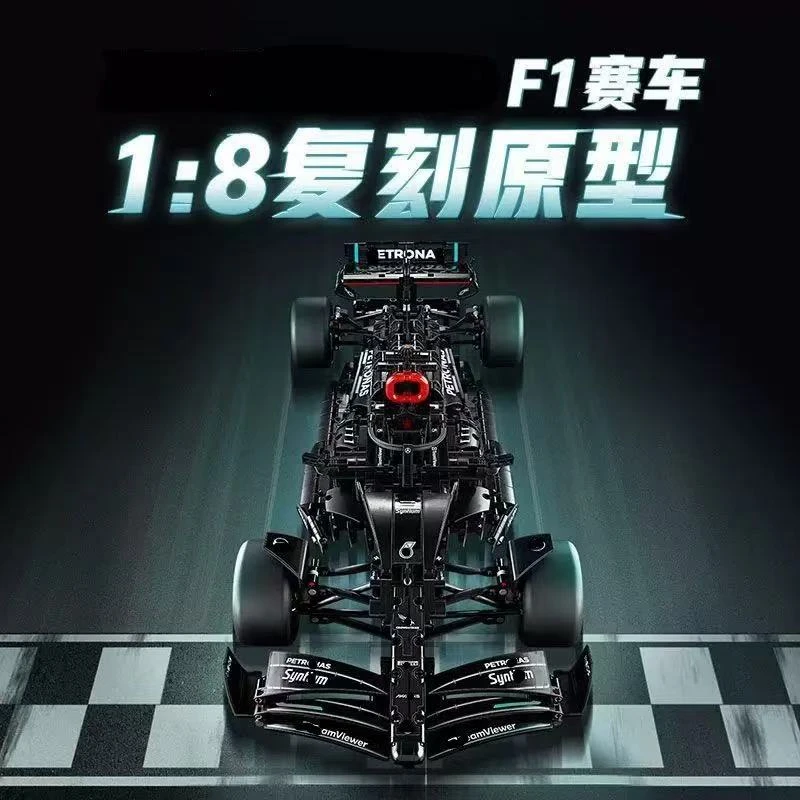 AMG梅赛德斯奔驰F1方程式赛车积木跑车机械组益智拼搭玩具礼物