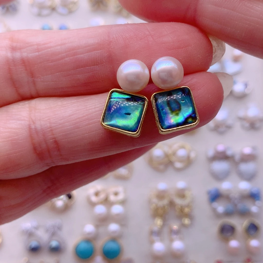 耳饰合金淡水珍珠