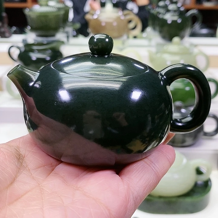 未镶嵌和田玉挂件茶壶150m l
