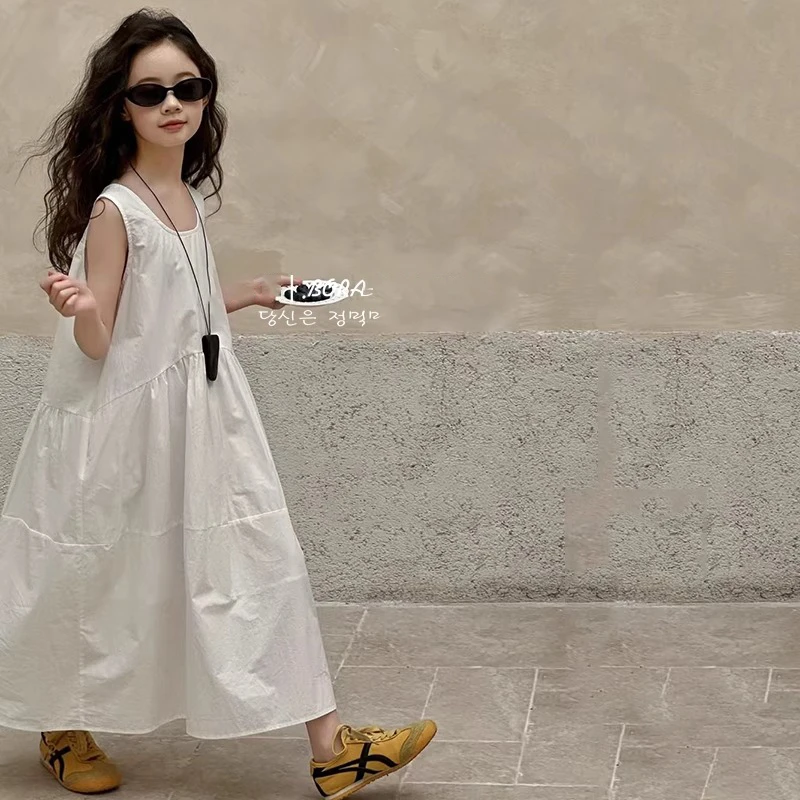 女童连衣裙夏季小女孩法式公主裙2025新款儿童超仙长裙夏装背心裙