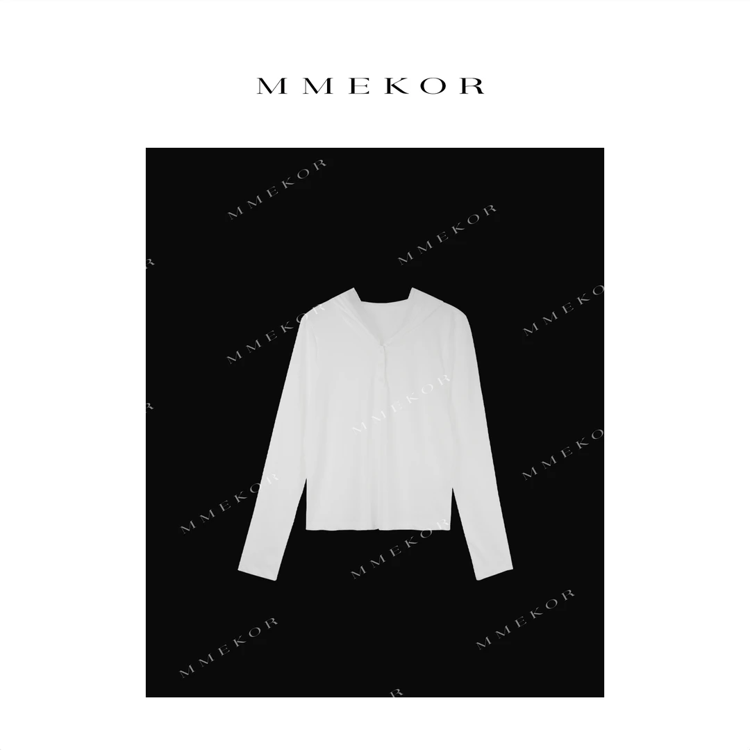 MMEKOR“雪芙帽衫”T恤 2025新款千金玛德琳百搭长袖 89963