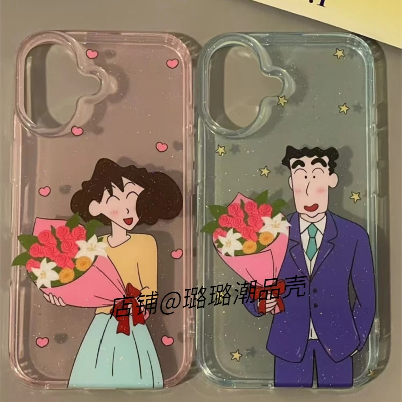 可爱花束美伢广志适用iPhone15苹果16手机壳14promax新款13防摔