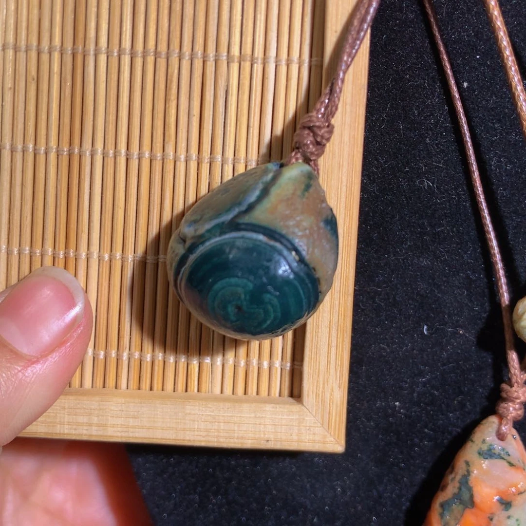 石材阿拉善眼睛石吊坠