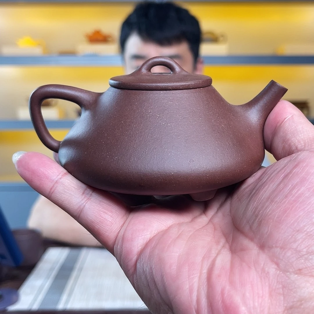 茶壶紫砂石瓢全手工