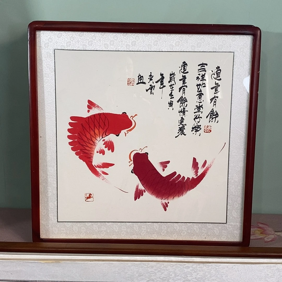 国画带框尺寸62✖️62厘米手绘包邮