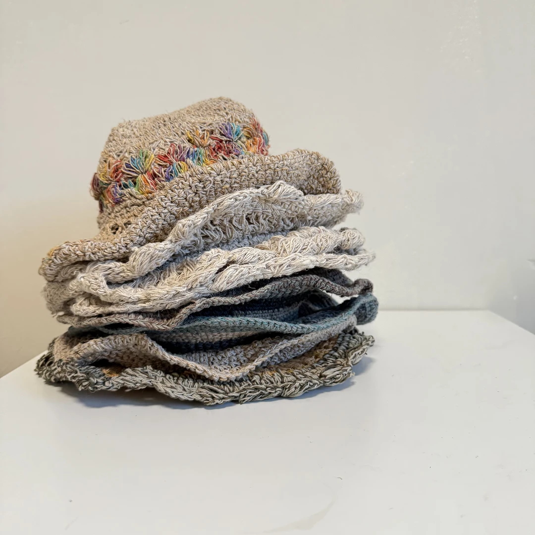 Nepal 手工钩织遮阳汉麻料草帽