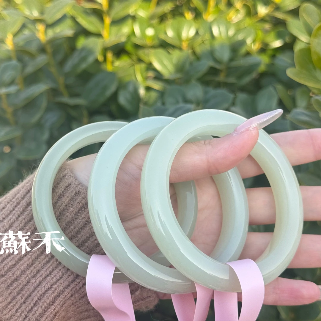 【苏禾珠宝】天然和田玉特级高冰晴时尚手镯拍一发一多样性发货G
