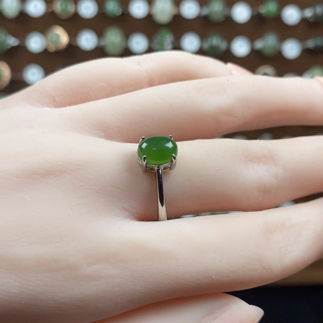 和田玉（碧玉）戒指合金