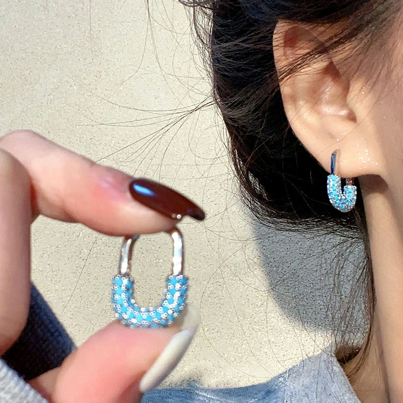 铜合金耳饰 独特小众设计感回形针耳环2025新款爆款高级感耳饰女