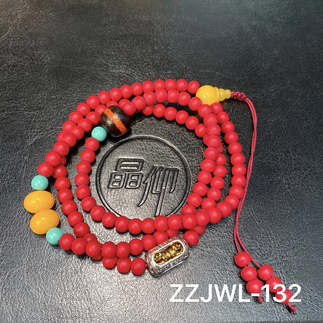 铜合金亚克力项链 晶仰ZZJWL-132色达108颗怀业珠铜合金毛衣链