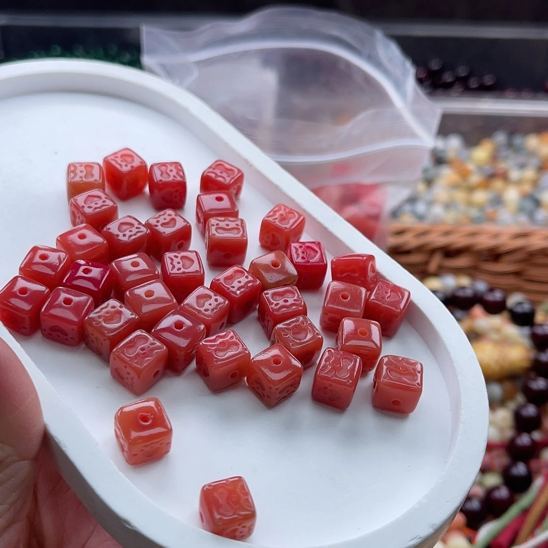 白玉菩提吊坠A/10mm/5+5颗有油