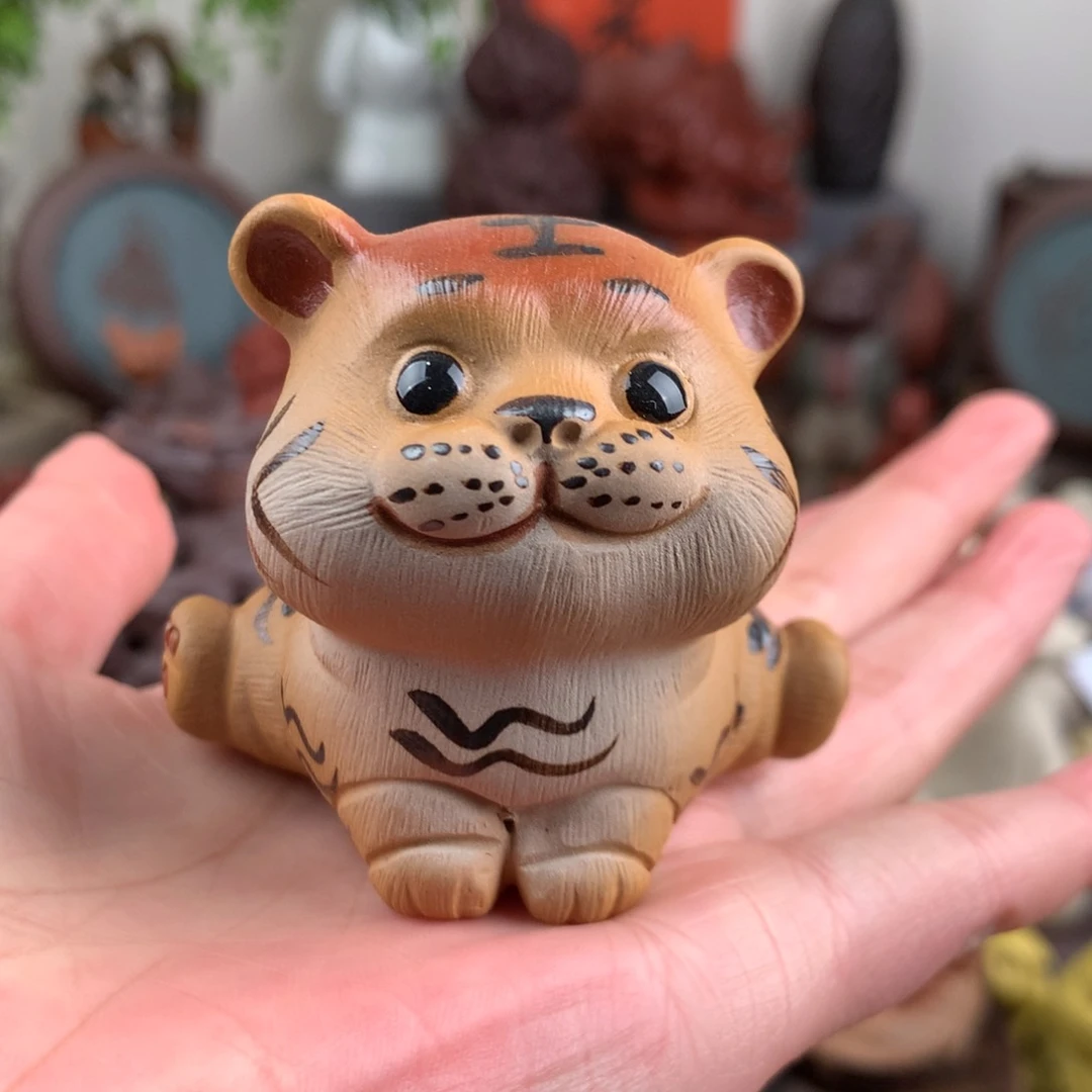 紫砂茶宠劈叉虎虎生威