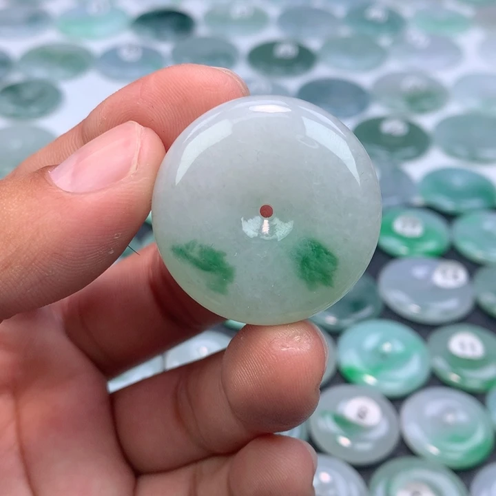 翡翠未镶嵌颈饰缅甸天然A货翡翠34,2-9.8