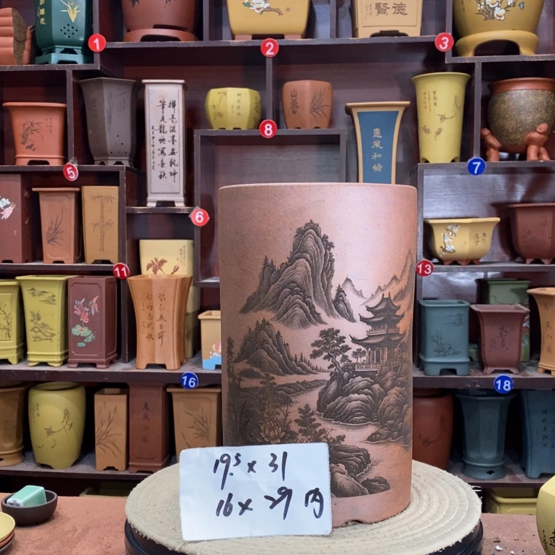 紫砂艺术紫砂花盆