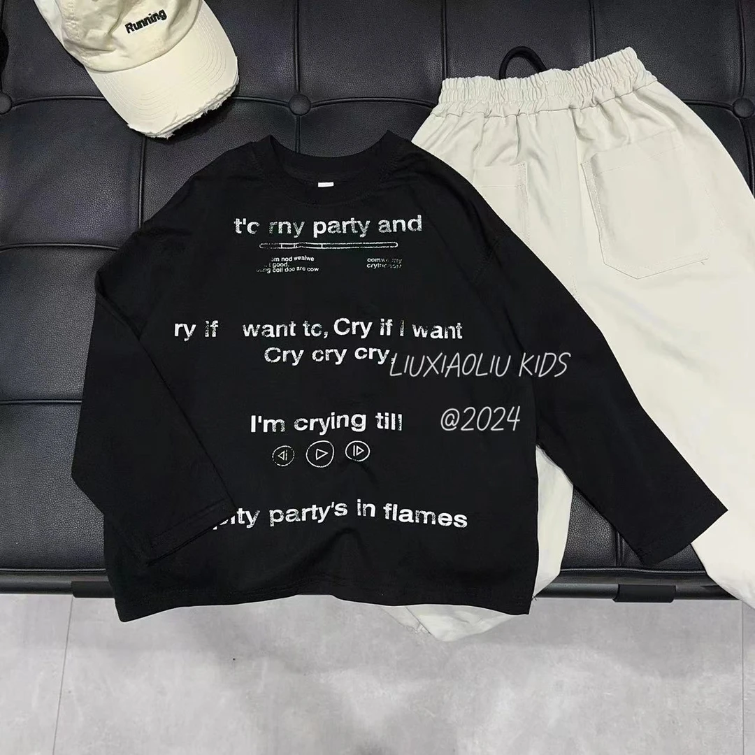 BY LIUXIAOLIU韩版高货秋季儿童长袖T恤7460