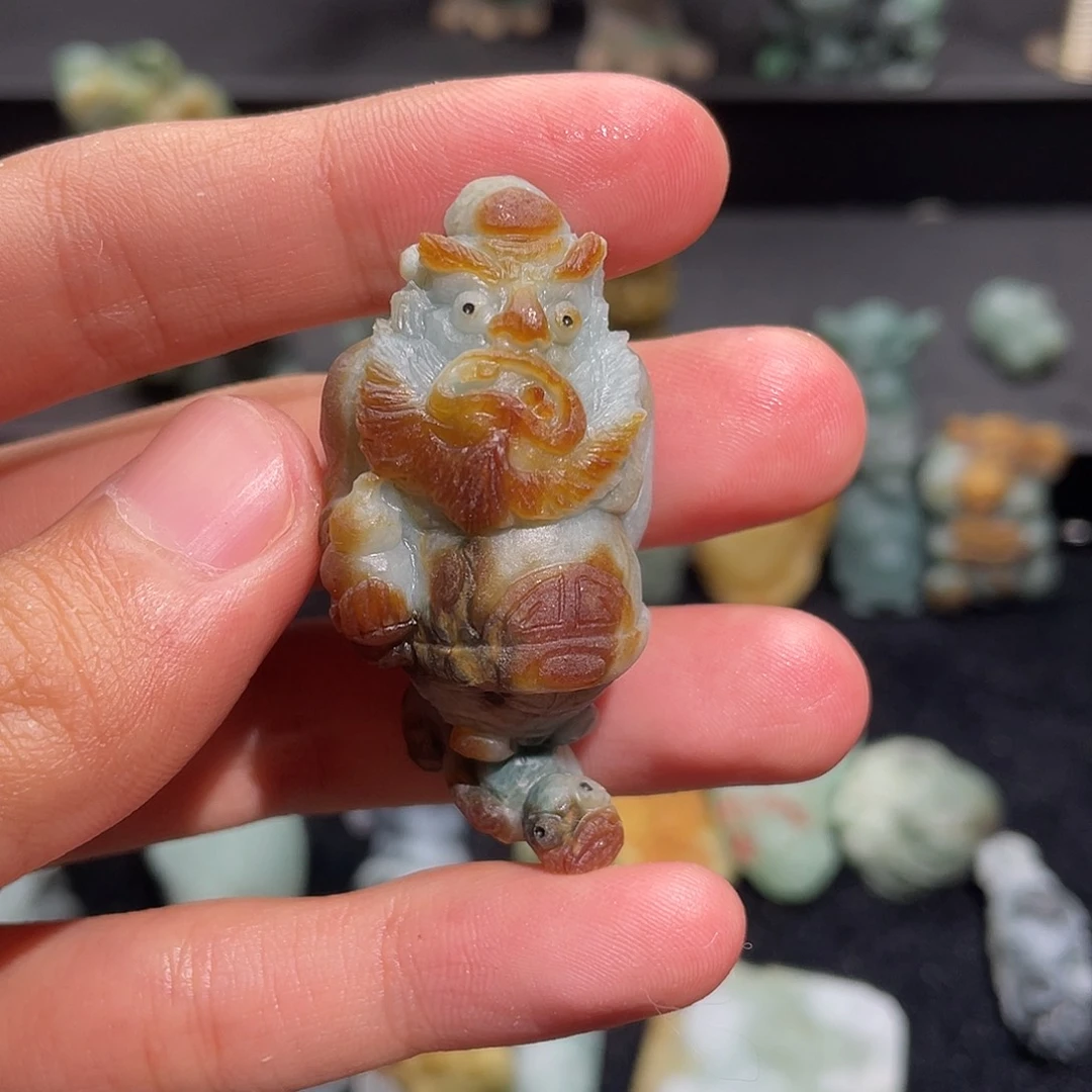 风***浪翡翠未镶嵌挂件钟馗