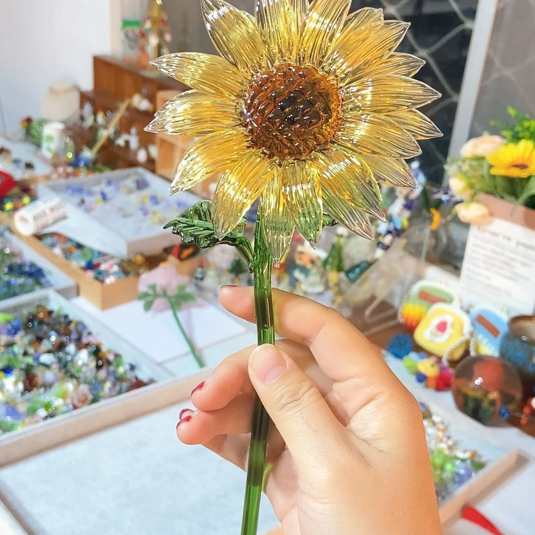琉璃手工艺品向日葵