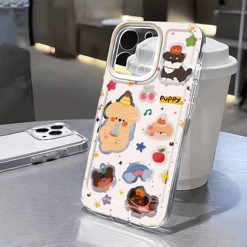 小狗派对适用苹果16PROMAX手机壳iPhone15软壳14可爱13卡通12爆款