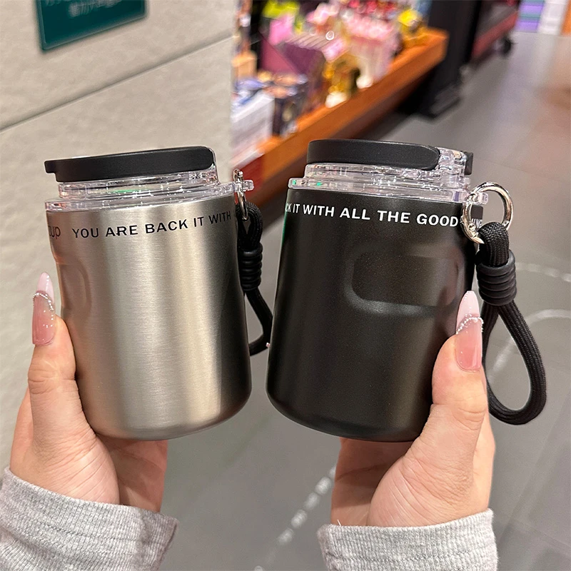 简约ins咖啡保温杯高档轻奢小巧便携高颜值2025新款杯子外出携带