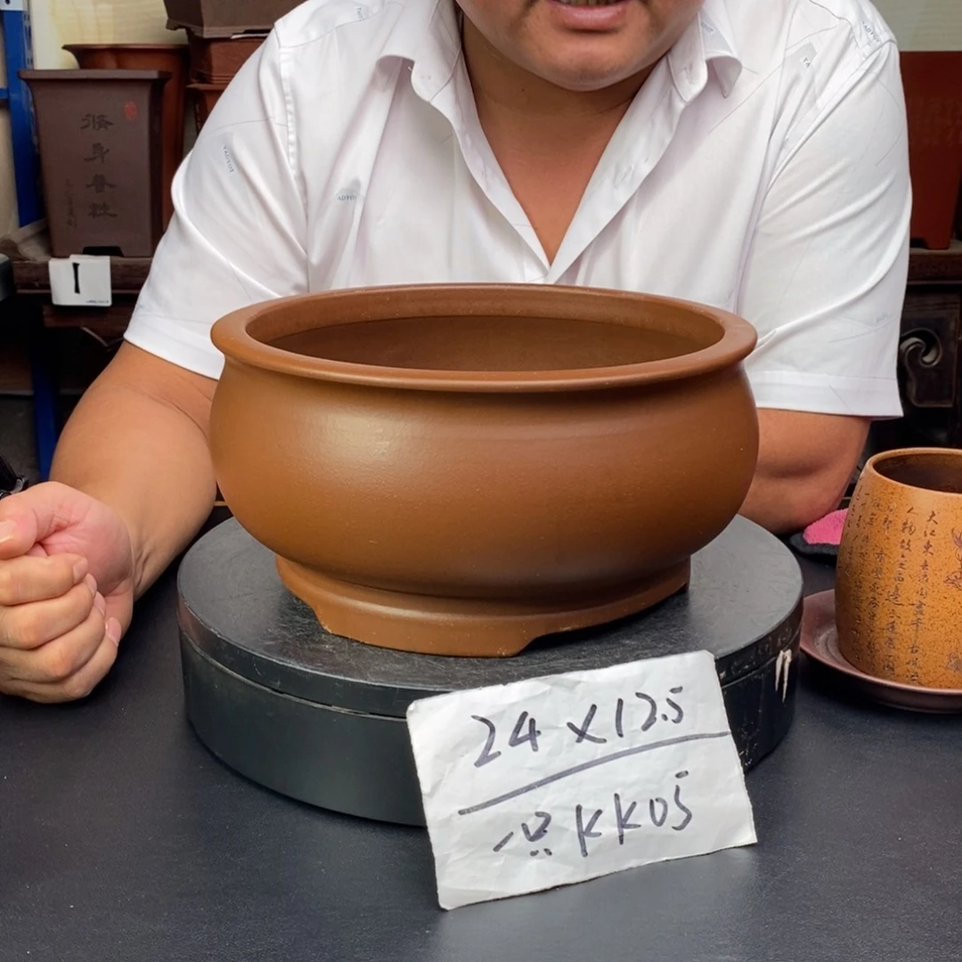 紫砂花盆货号一只KK005