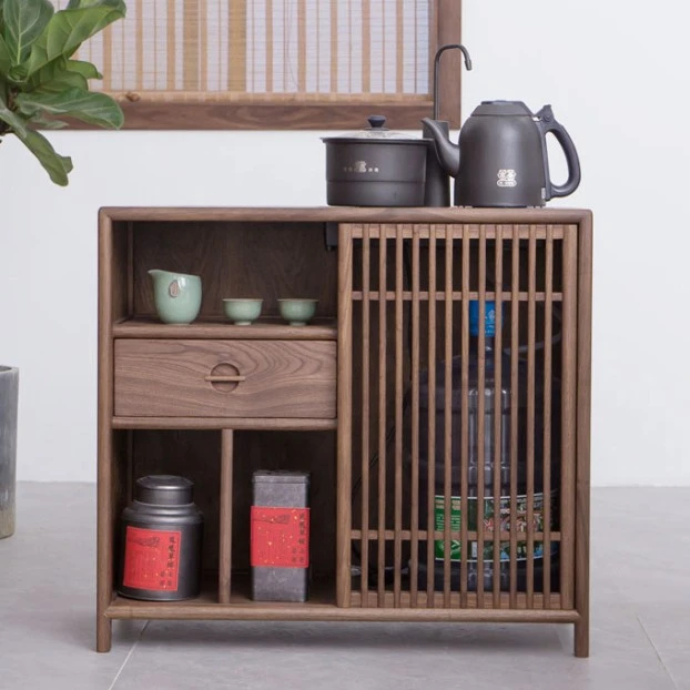 北美黑胡桃木茶水柜