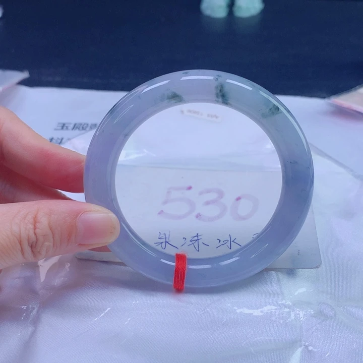 翡翠未镶嵌手镯莫奈花园5555655