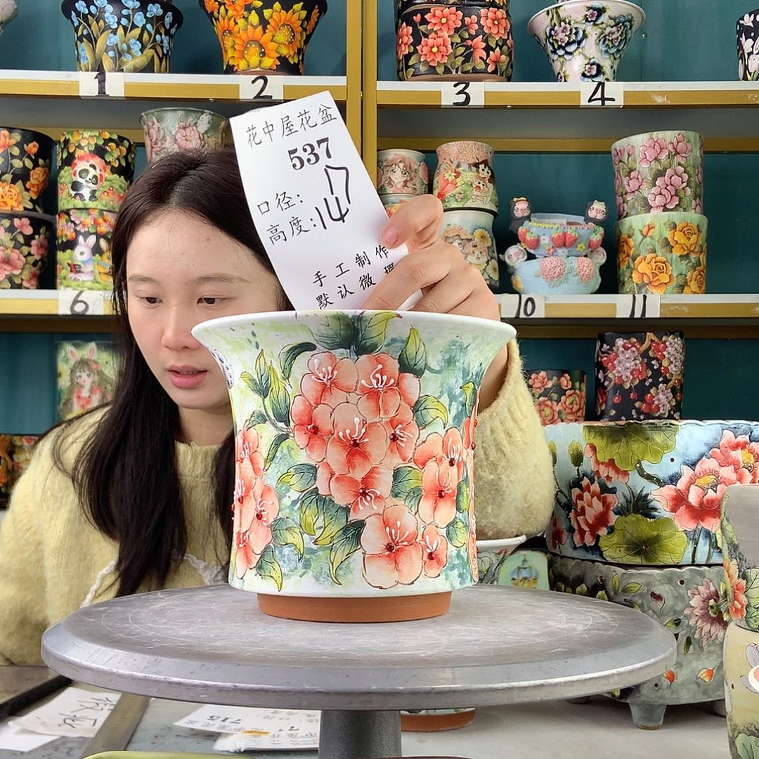 凤****陶景德镇手工花盆537