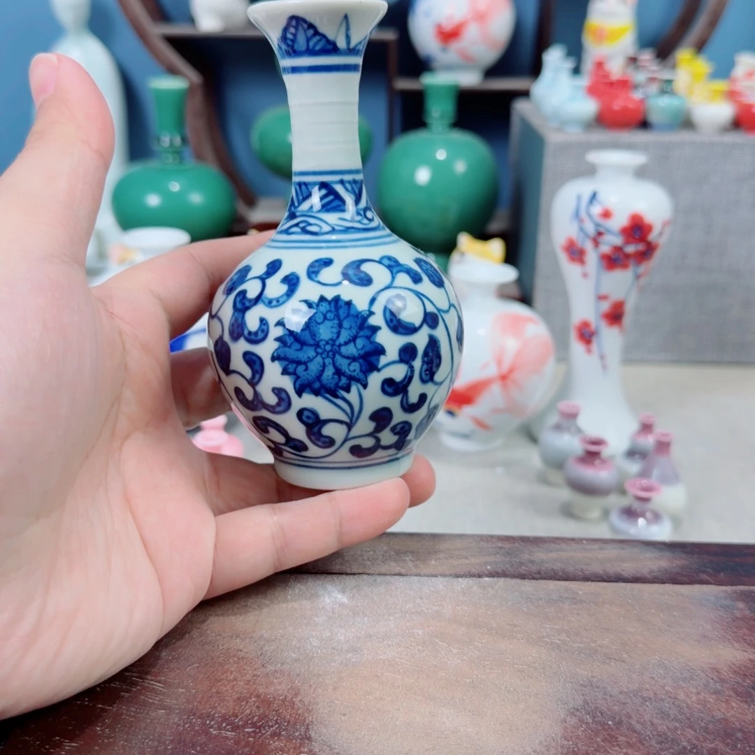 陶瓷手工小花器摆件