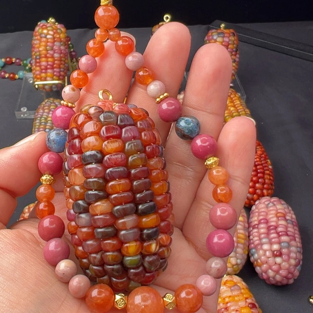 转***猪铜合金七彩文玩玉米