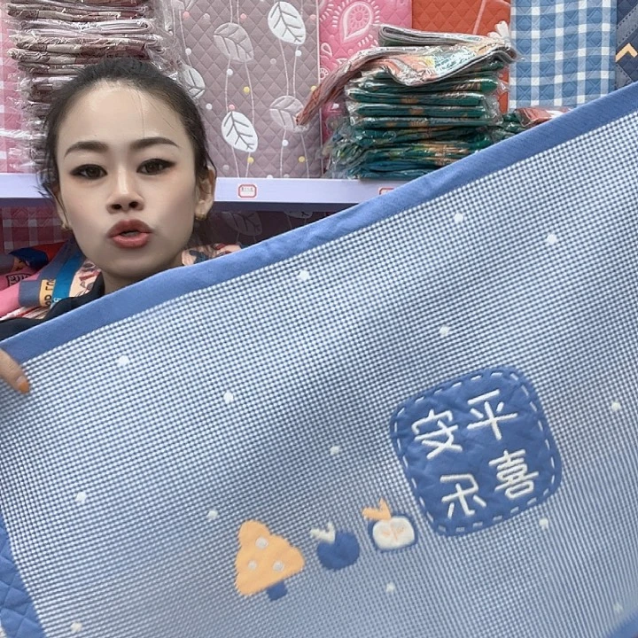 棉蓝色平安喜乐棉