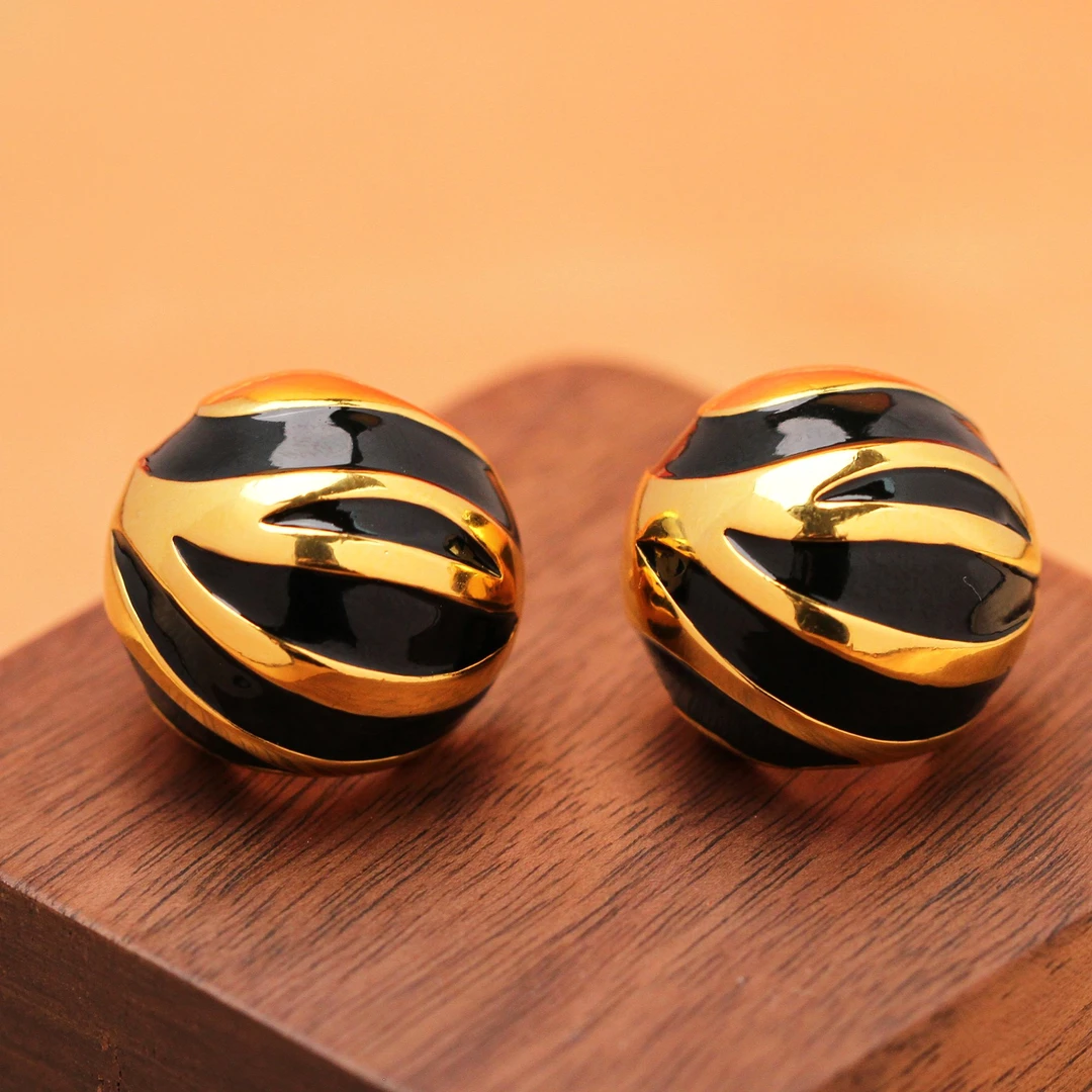 铜合金耳饰【KEFAN珂梵】小众个性玲珑斑马耳钉设计感时尚大气耳环