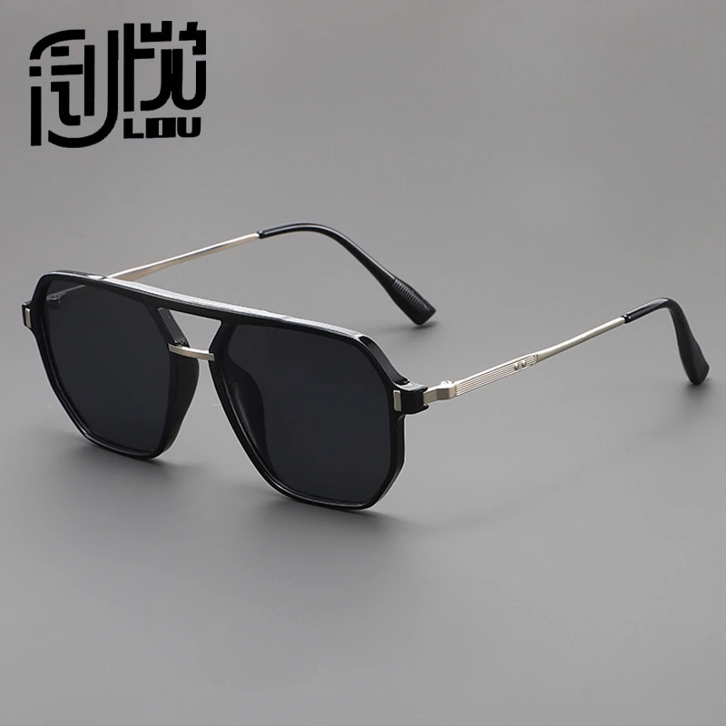 复古双梁眼镜男士太阳镜可配度数防紫外线开车遮阳镜防晒近视墨镜