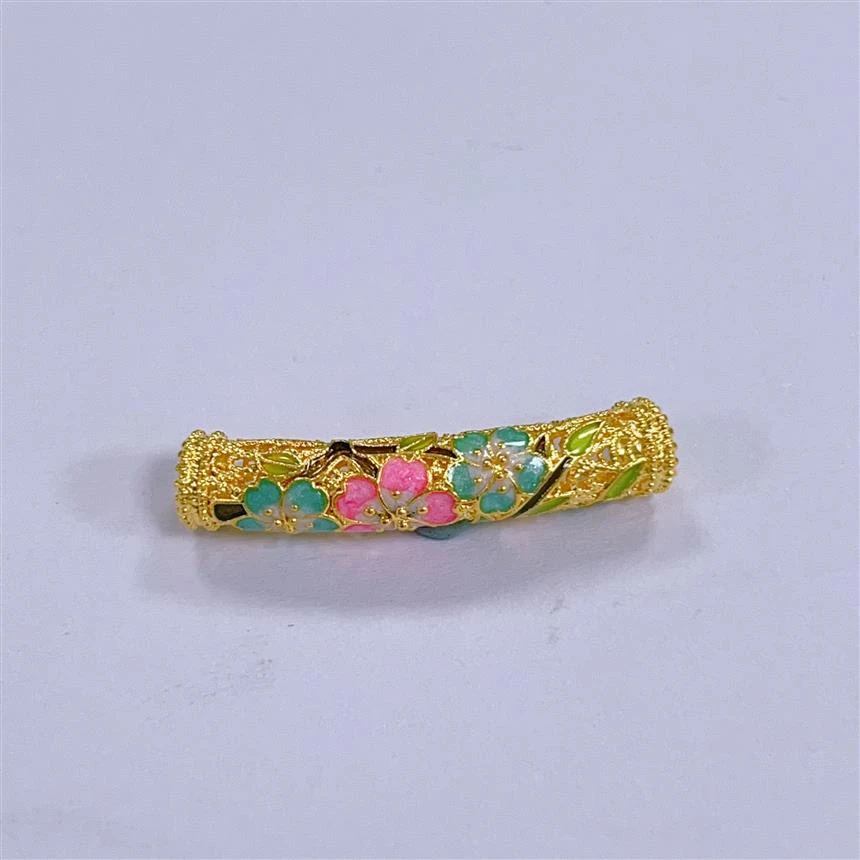 福满圆珠宝1 足金桃之夭夭花丝弯管配件（送合金链）多样性发一件