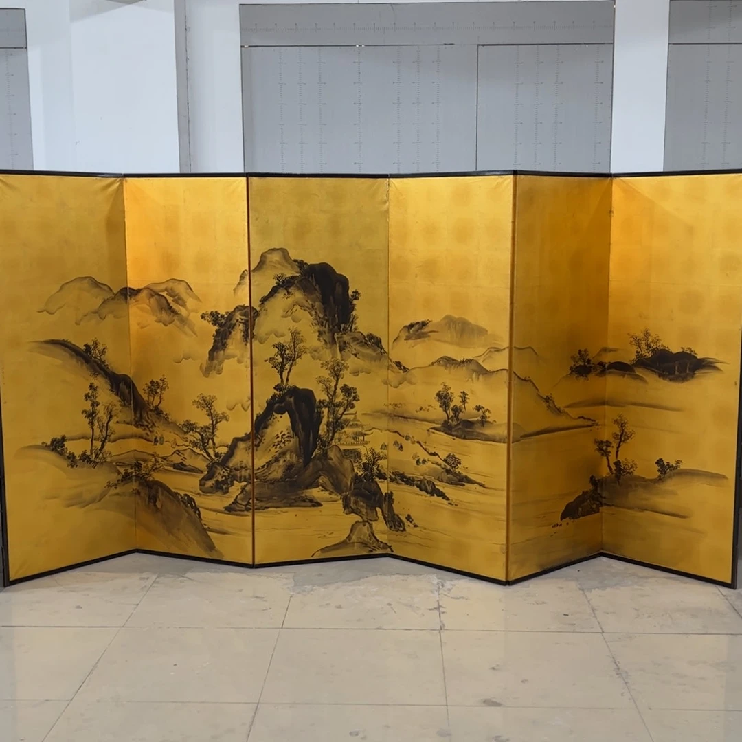 绘画屏风框画茶空间设计