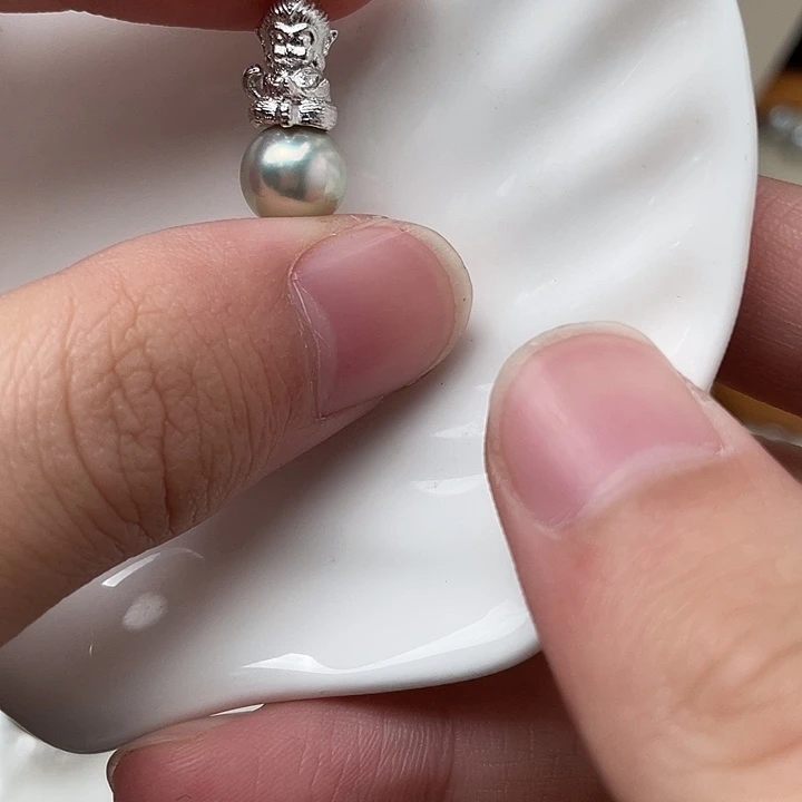 吊坠(不含链)海水珍珠银S925镶嵌