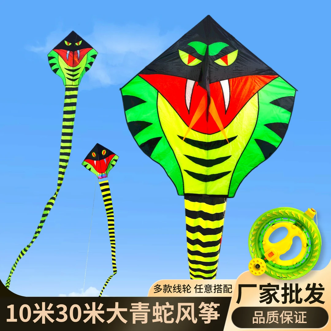 潍坊风筝个性炫酷夜光大型青蛇风筝大人专用成人大号风筝30米长尾