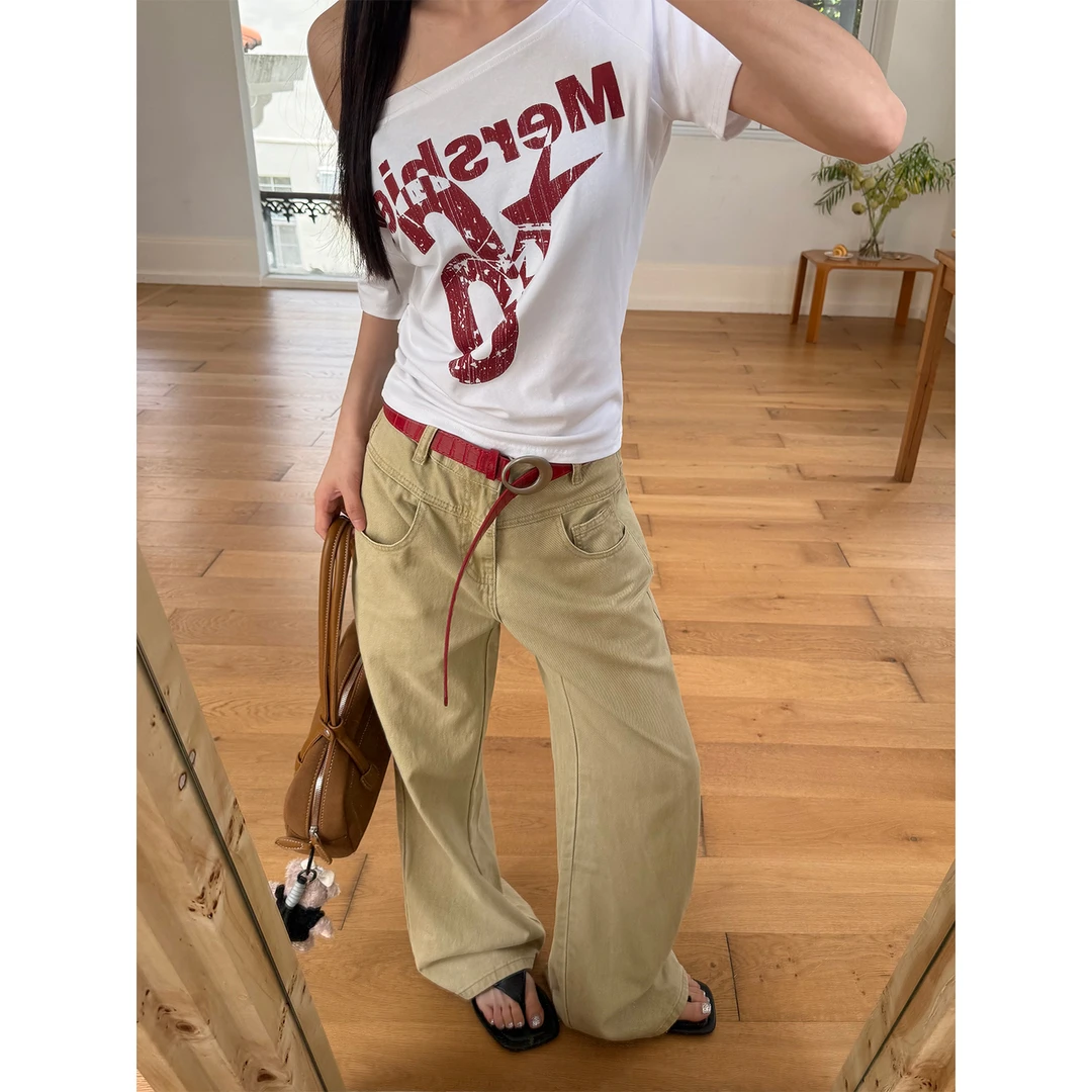 Don Cry 美式复古辣妹直筒工装裤男女新款美拉德风宽松阔腿休闲裤