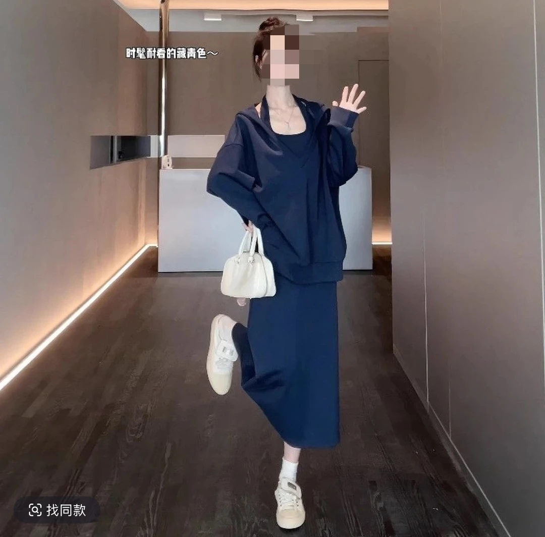 （在仓发货+运费险）卫衣套装设计感套头卫衣秋季穿搭两件套装休闲