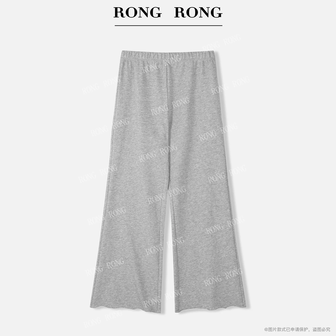 溶溶J【糯米裤】RONGRONG 100棉简约百搭显腿长休闲裤卫裤RR5595