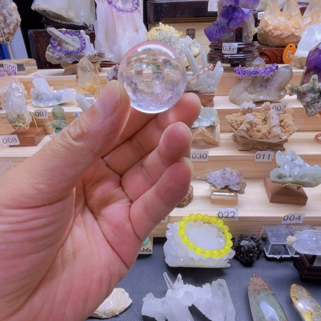 石材天然白水晶球造景创意奇趣