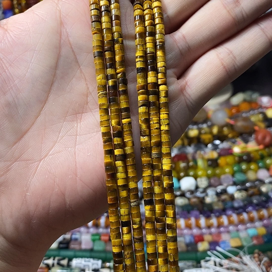 石英质玉未镶嵌，A品虎眼直切隔片4mm，