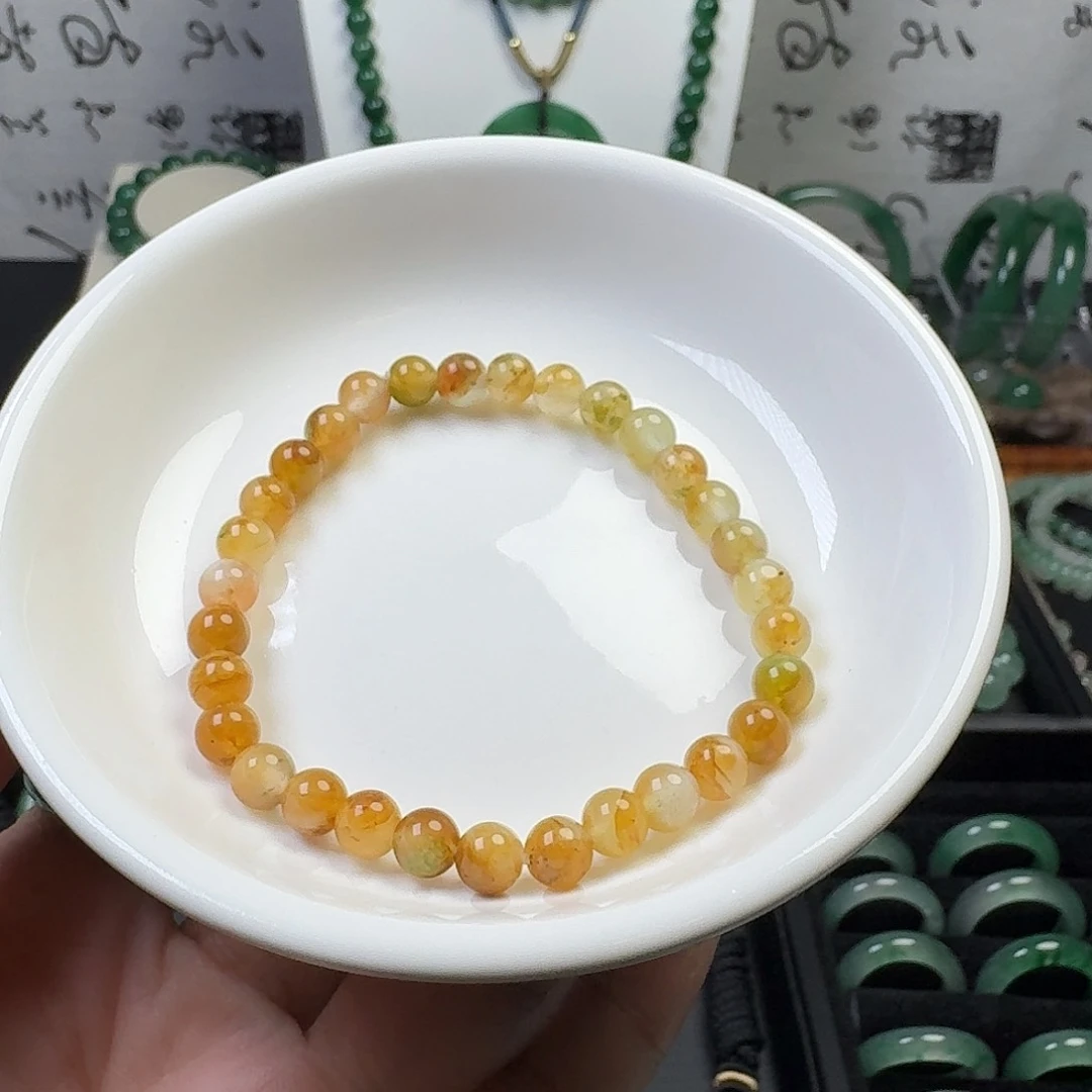 石英质玉（非洲翠）手链未镶嵌