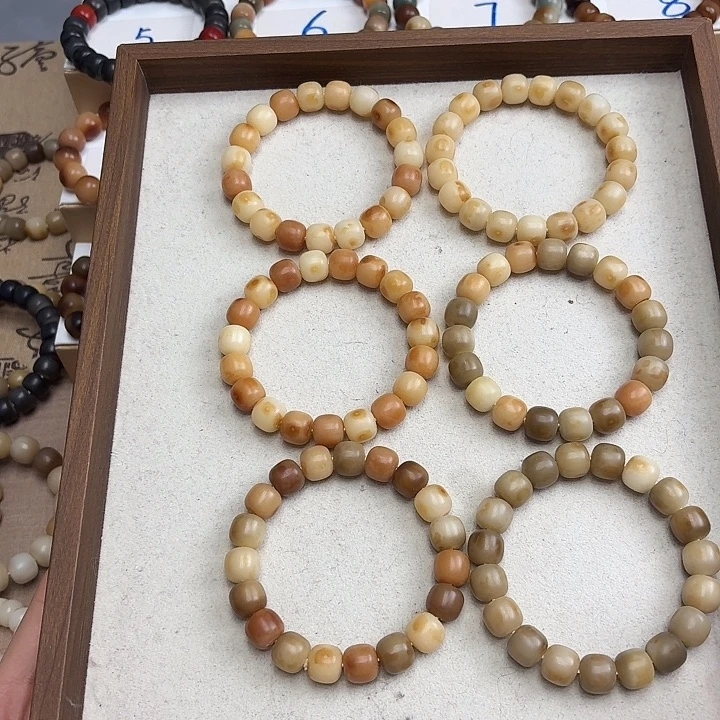 手串菩提根/象牙果卡12桶珠干磨花皮