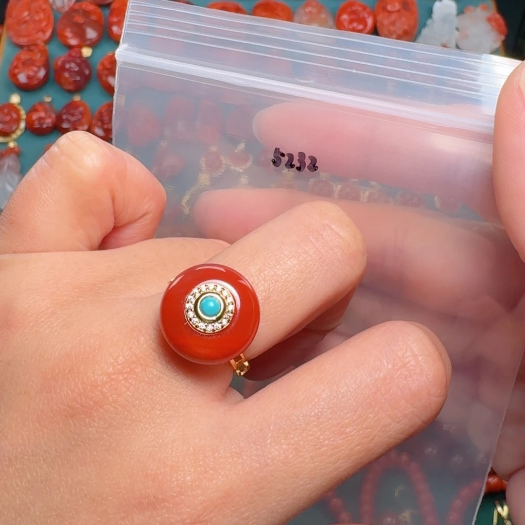 南红玛瑙南红银S925镶嵌