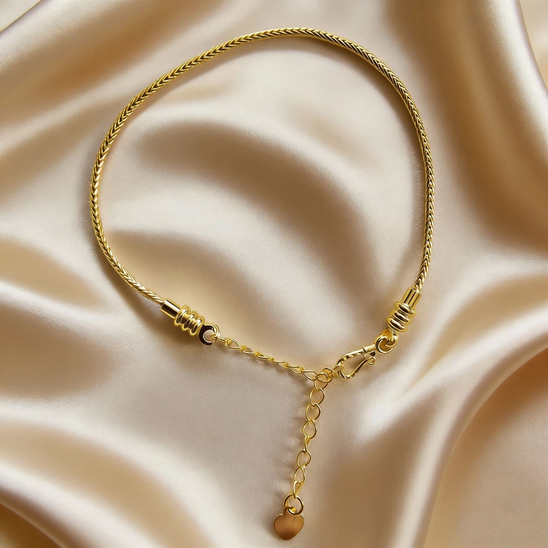合金手链 少女风简约DIY蛇骨手链气质欧美轻奢（赠2颗定位珠）