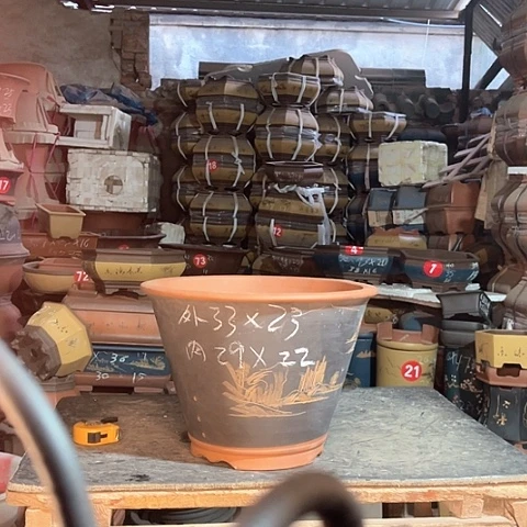 紫砂花盆斗盆一个