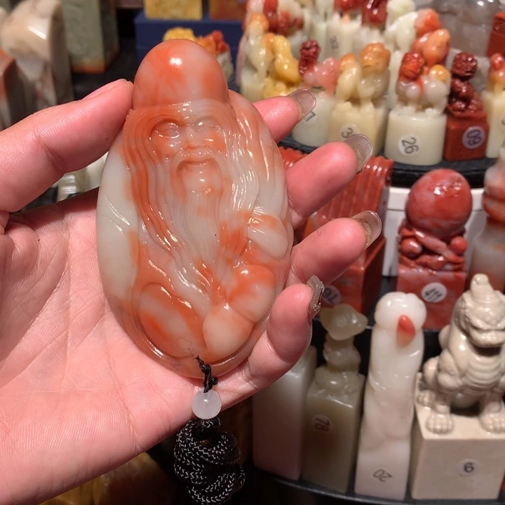 昌化石印石 手把件